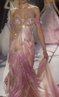 Elegante vestido de noche de gasa con cuentas, vestido largo de fiesta con hombros descubiertos Y8401
