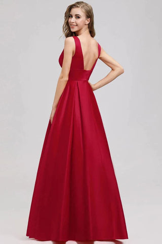 Vestido de fiesta formal de noche con escote en V profundo SYP7