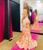 Vestido de fiesta sirena con escote en V, vestido largo de noche Y6095