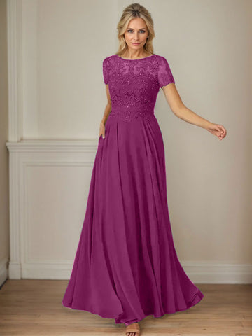 Dark Navy A-Line Boatneck Sequins Chiffon Dress