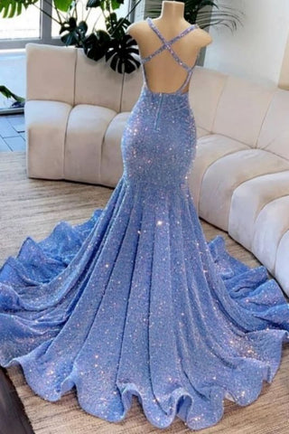 Impresionante vestido de sirena sin mangas con purpurina y cristales dorados. Vestido de noche ajustado.