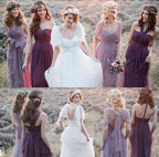 Cheap Tulle A-line Charming Bridesmaid Dresses,Long Wedding Party Dresses