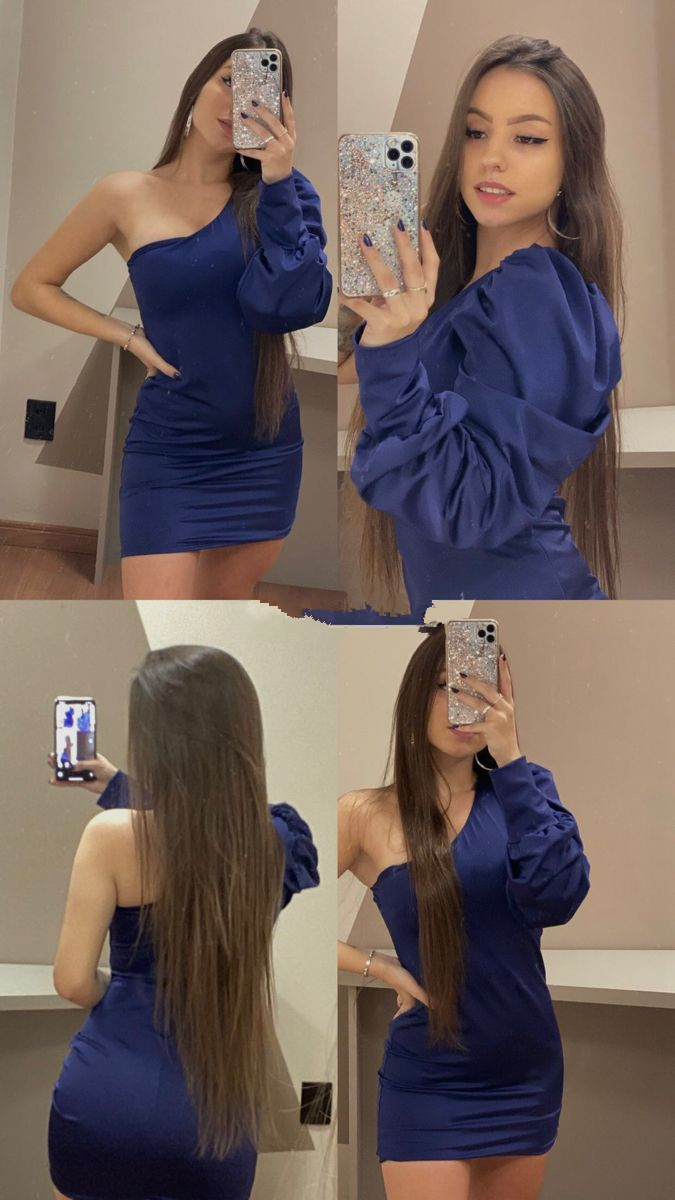 Robe moulante asymétrique à une manche, robe de soirée sexy Y2463