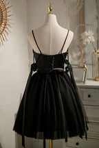 Black Sexy Sleeveless Beading Short Homecoming Dresses