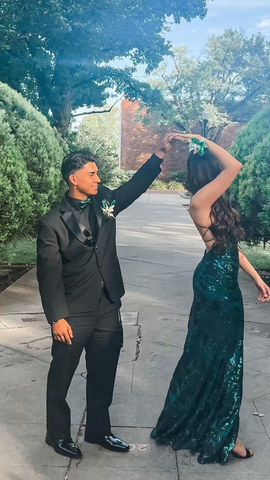 Stunning Emerald Green Sheath Prom Dress With Slit Backless Evening Dress Y5325