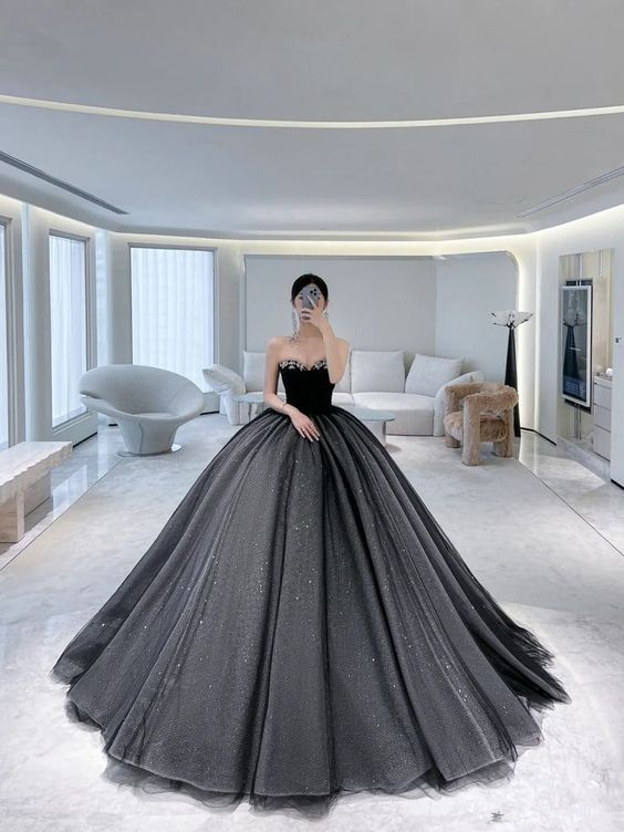 Robe de bal glamour de coupe trapèze pour quinceañera, robe de 16 ans Y7346