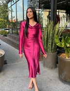 Robe longue et sobre pour invitée à un mariage, robe de soirée tendance Y4519