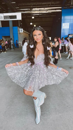 Chic Silver Homecoming Dress Show Party Dress Y3042