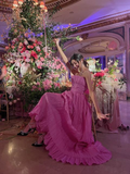 Elegante vestido de noche de corte A, vestido de gala moderno Y6466