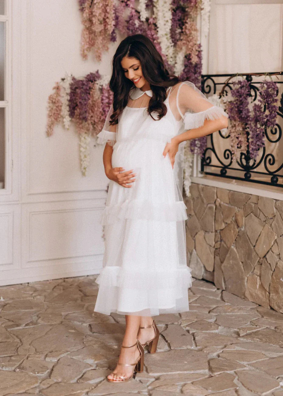 Vestido blanco para embarazadas Vestido blanco para embarazadas 
