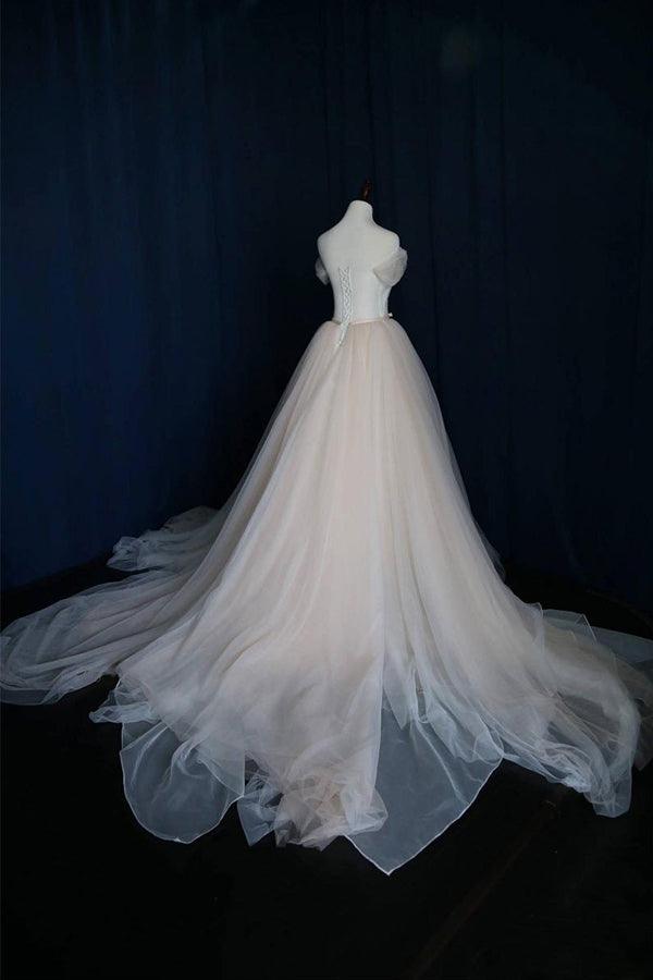 Robe de bal en tulle, décolleté cœur, laçage et nœud papillon, robe de mariée WD200