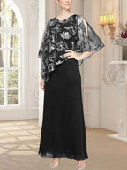 Robe longue en maille pailletée avec corsage asymétrique original 