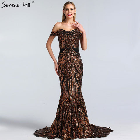 Robe de bal sirène noire sexy à paillettes, sans manches, en solde, 2025, luxueuse et sexy, LA60935 