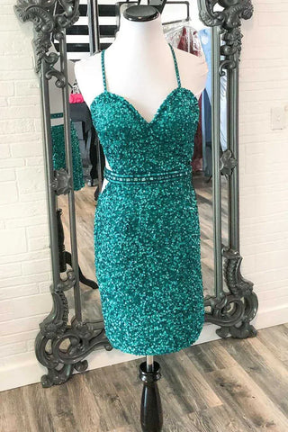 Sleeveless Sequin GraduationParty Dress SYH55