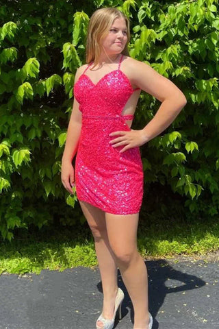 Sleeveless Sequin GraduationParty Dress SYH55