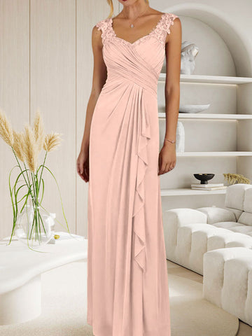 Champagne A-Line Sweetheart Neckline Pleated Mesh Dress