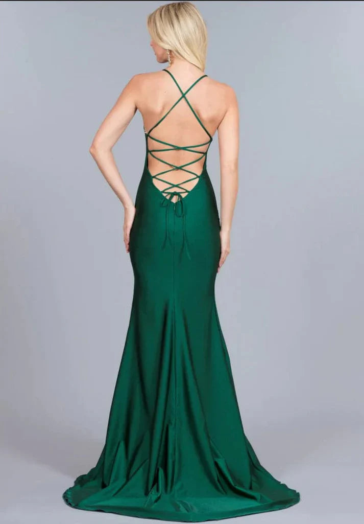 Vestido largo con espalda descubierta para damas de honor VMB22