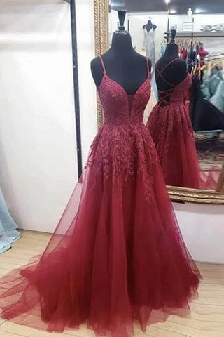 Robe de bal en tulle coupe trapèze dos croisé avec fente sur la cuisse, robe de soirée