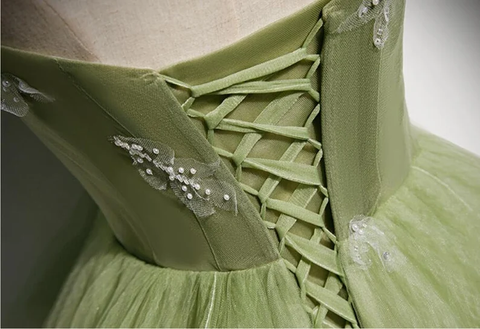 Vestido de noche formal para niñas, vestido de graduación para mujer, vestido largo verde para fiesta Y4379