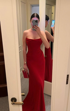 Charming Strapless Mermaid Long Evening Dress Formal Gown Y2148