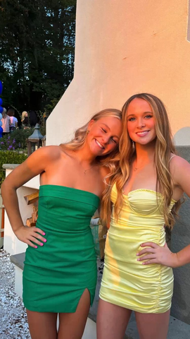 Robe jaune mignonne, mini robe de bal jaune Y2240