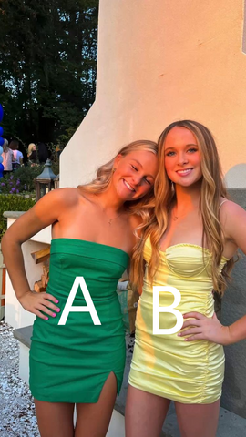 Robe jaune mignonne, mini robe de bal jaune Y2240