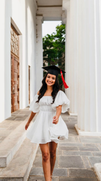 White A-line Short Graduation Dress White Homecoming Dress Y1843