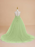 Vestido de princesa/vestido de princesa con cola de tul para niña de las flores 
