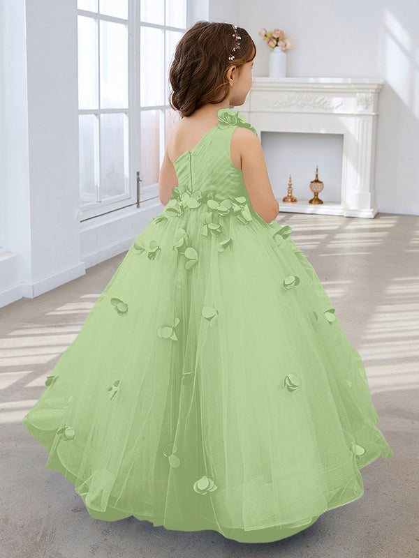 Vestido de princesa/vestido de tul hasta el suelo para niña de las flores 