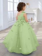 Vestido de princesa/vestido de tul hasta el suelo para niña de las flores 