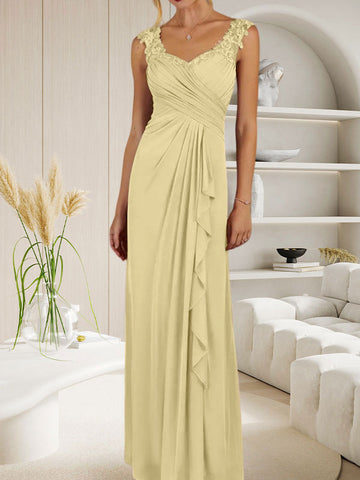 Champagne A-Line Sweetheart Neckline Pleated Mesh Dress
