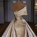 Champagne Mermaid  Elegant Evening Dresses Gowns 2025 Sleeveless Simple For Women Party LA70626A