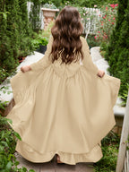 Vestido asimétrico de satén de corte A para niña de las flores 