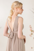 Chiffon Bridesmaid Dress Sweep Brush Train