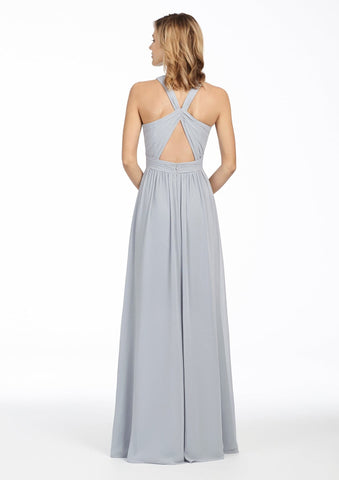 Vestidos de dama de honor plisados ​​de gasa