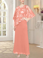 Robe longue en maille pailletée avec corsage asymétrique original 