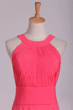 Crew Neck Chiffon Bridesmaid Dress VMB45