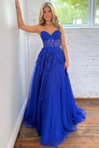 Cute A Line Sweetheart Tulle Prom Dresses Formal Gowns