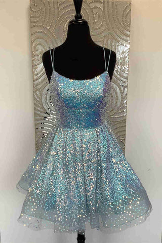 Cute Hot Pink Sequins Homecoming Dress SYH24