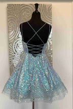 Cute Hot Pink Sequins Homecoming Dress SYH24