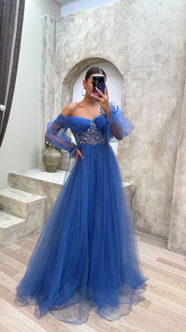 Vestido de fiesta de noche con corsé de tul verde menta sin tirantes Y4912