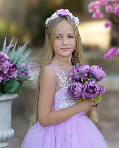 Vestido de gala/vestido de princesa de tul hasta el suelo 