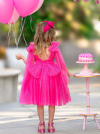 Vestido de fiesta de cumpleaños de tul con lentejuelas hasta la rodilla 