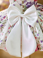 Vestido de bebé niña con mangas abullonadas y estampado floral hasta la rodilla 