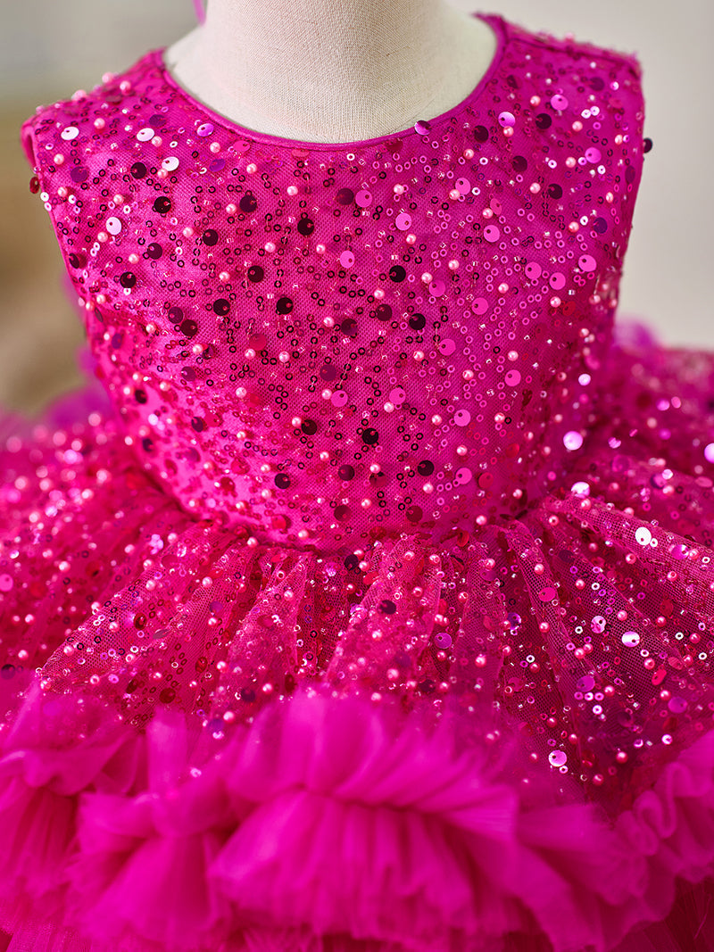 Vestido de tul con lentejuelas hasta la rodilla para bebé niña 
