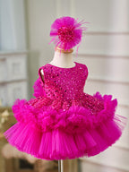 Vestido de tul con lentejuelas hasta la rodilla para bebé niña 