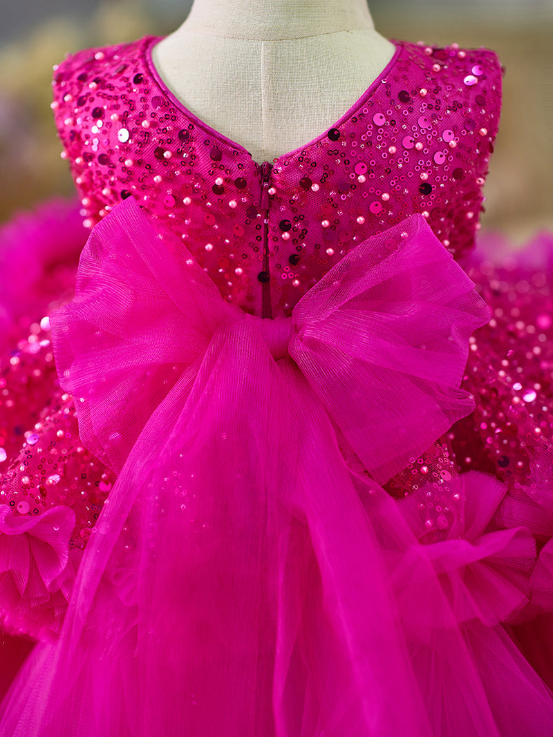 Vestido de tul con lentejuelas hasta la rodilla para bebé niña 