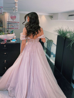 Vestido de princesa de tul corte A para baile de graduación, elegante vestido de gala Y4120
