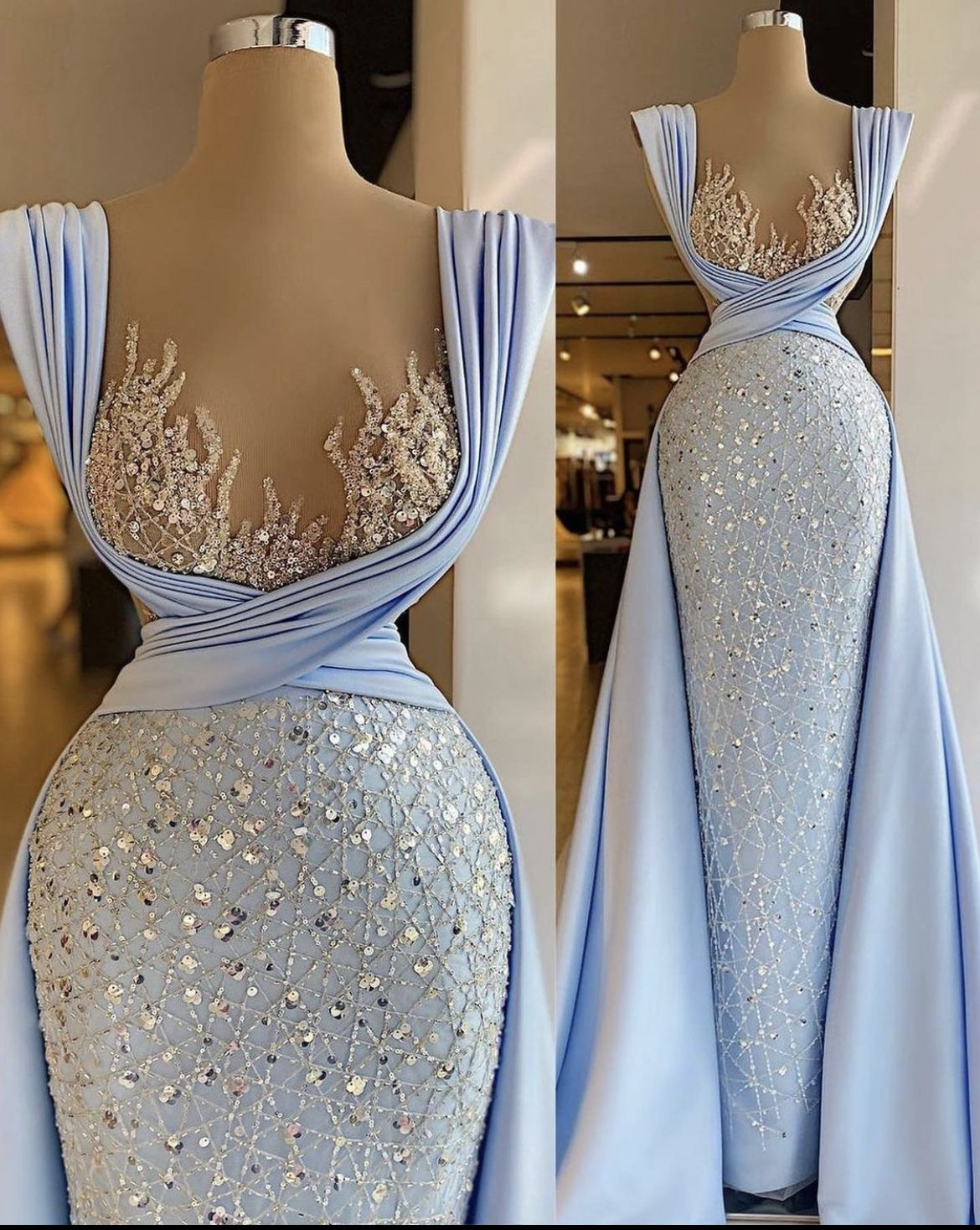 Robe de bal élégante et luxueuse à paillettes, robe de soirée sans manches à sequins, longueur au sol Y4364