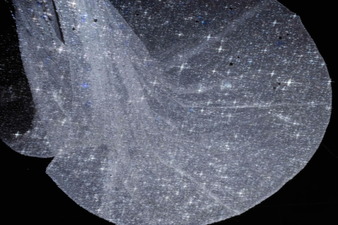 Sparkly Strapless Tulle Sequins Tassel Evening Dress,Slit Mermaid Prom Dress Wedding Dress Y8674